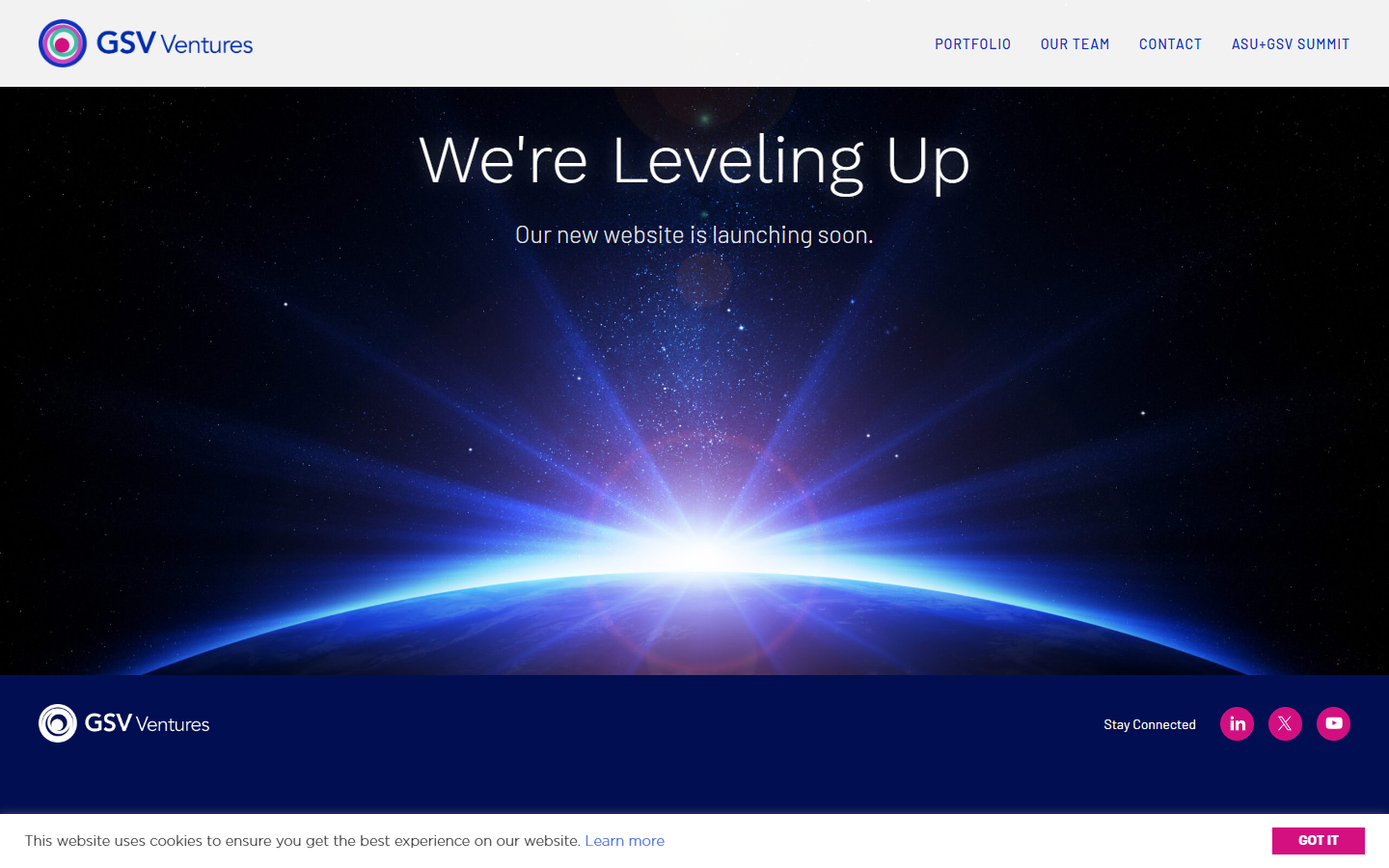 Homepage of GSV Ventures