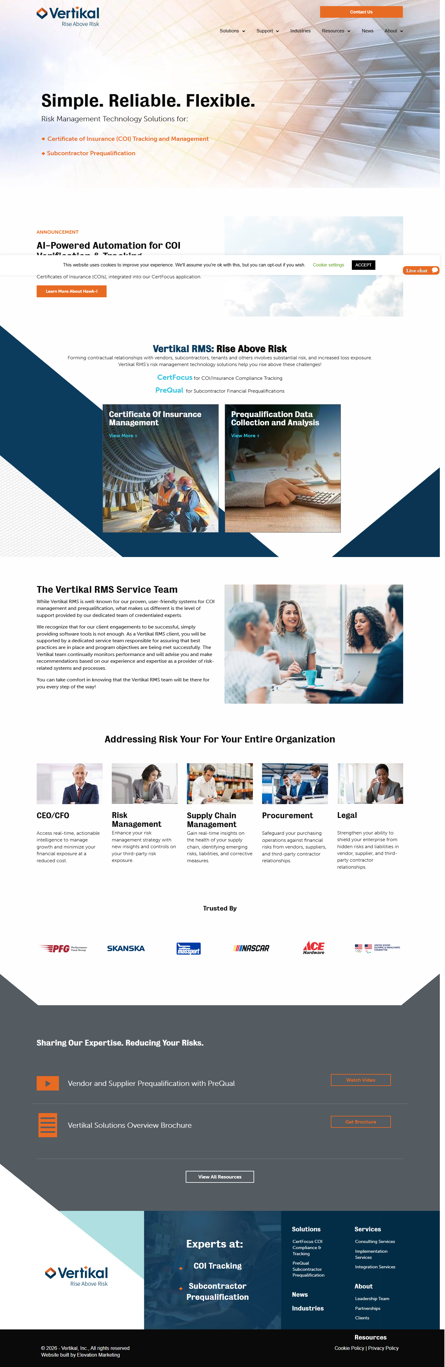 Homepage of Vertikal RMS